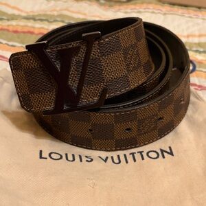 Louis Vuitton Brown Daimer Belt 44